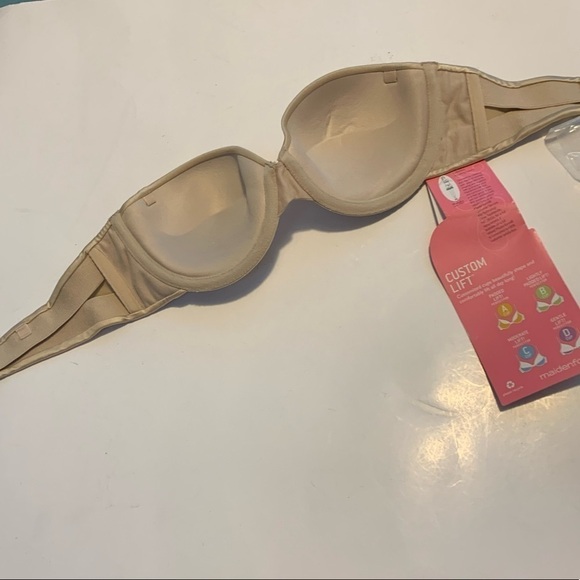 MAIDENFORM beige nude convertible underwire bra strapless push up - Picture 4 of 5
